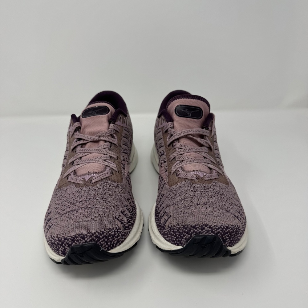 Mizuno Wave Rider 24 Waveknit Women’s Size 9.5 Woodrose Pale Lilac Running Shoes - Picture 6 of 11